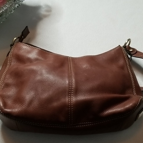 Liz Claiborne Vintage Brown Genuine Leather Bag - Picture 13 of 16